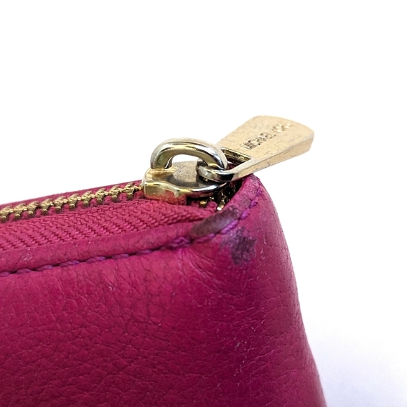 Michael Kors Pink Pebble Leather Wallet - Picture 14 of 16